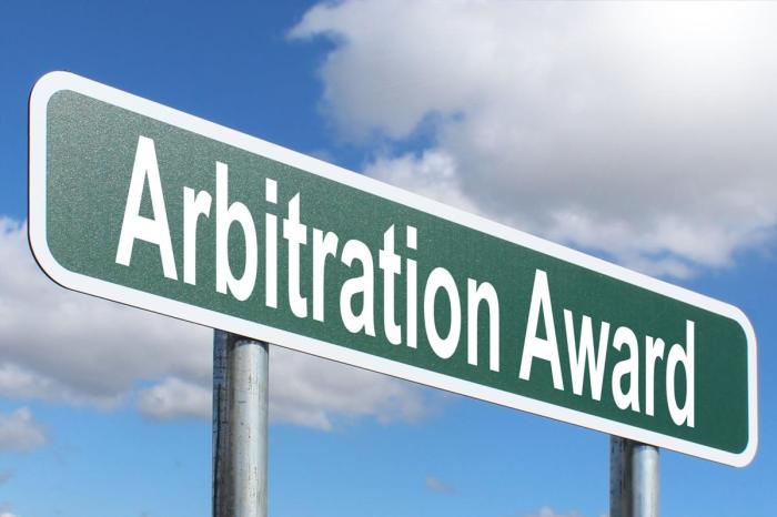 When can an arbitration award be set aside