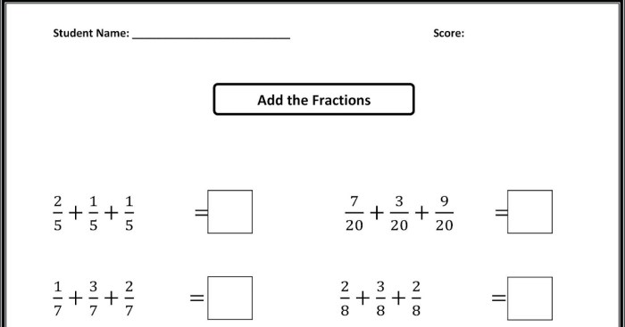 Module 4 operations with fractions quiz b answers