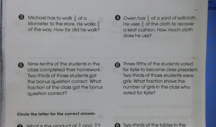 Module 4 operations with fractions quiz b answers