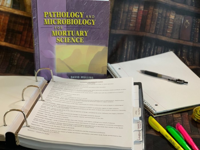 Pathology and microbiology for mortuary science